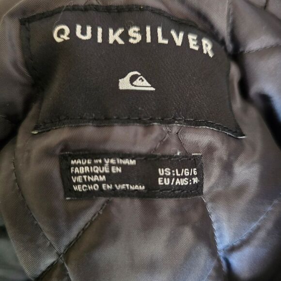 Quicksilver Bomber Jacket Size Large Blue - Picture 5 of 9
